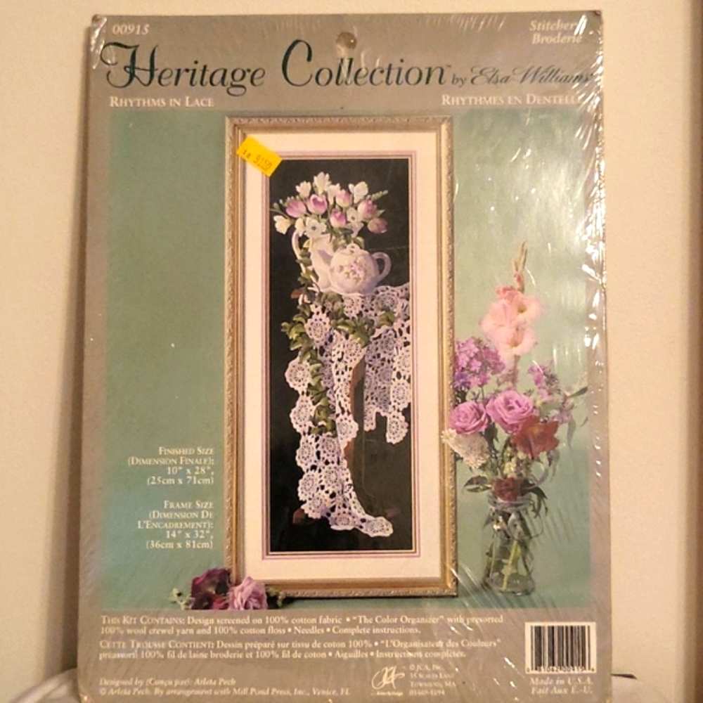 Vintage Heritage Collection #915 'Rhythms In Lace' Crewel Kit
